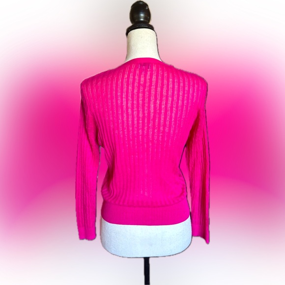 HOT PINK WORTHINGTON SWEATER CARDIGAN - Picture 2 of 5